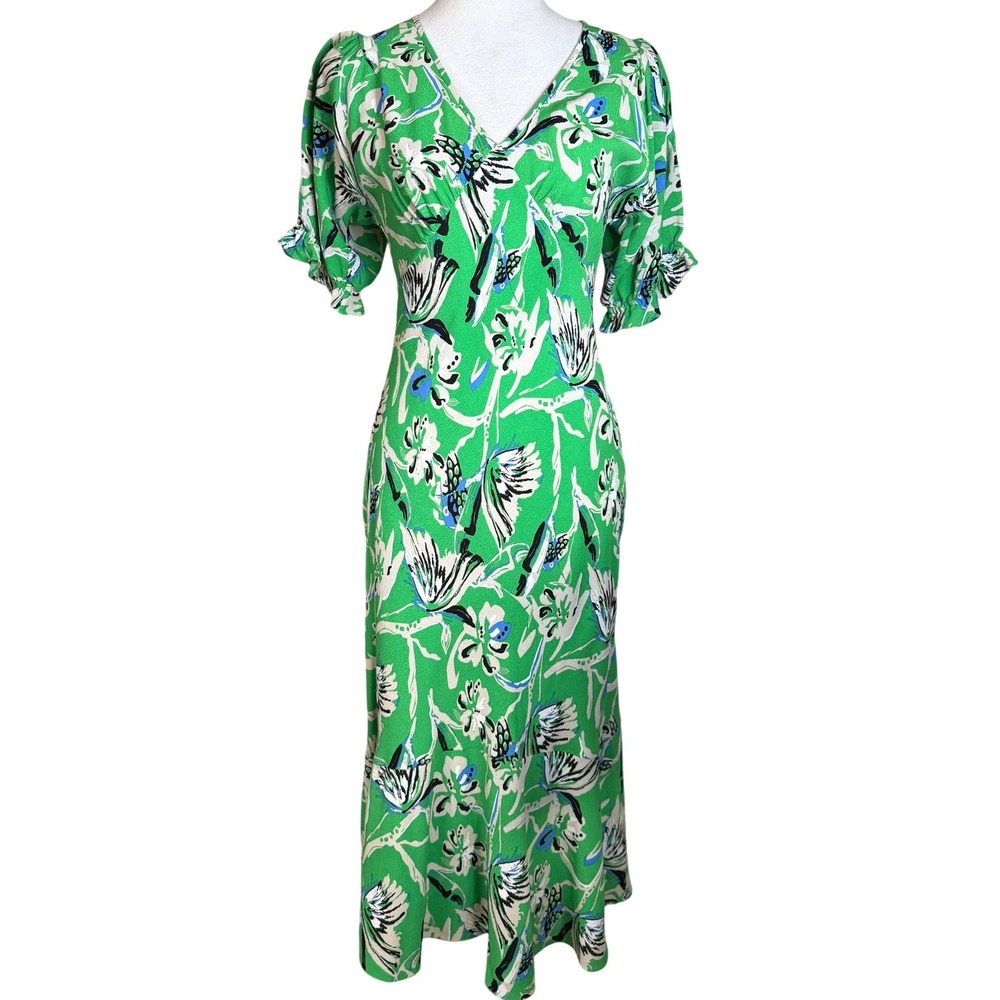 Diane Von Furstenberg Orla Crepe Floral Midi Dress 2 Wedding Resort Event